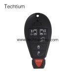 with Chrysler LOGO 5+1 button remote key shell for Chrysler/Dodge/Jeep